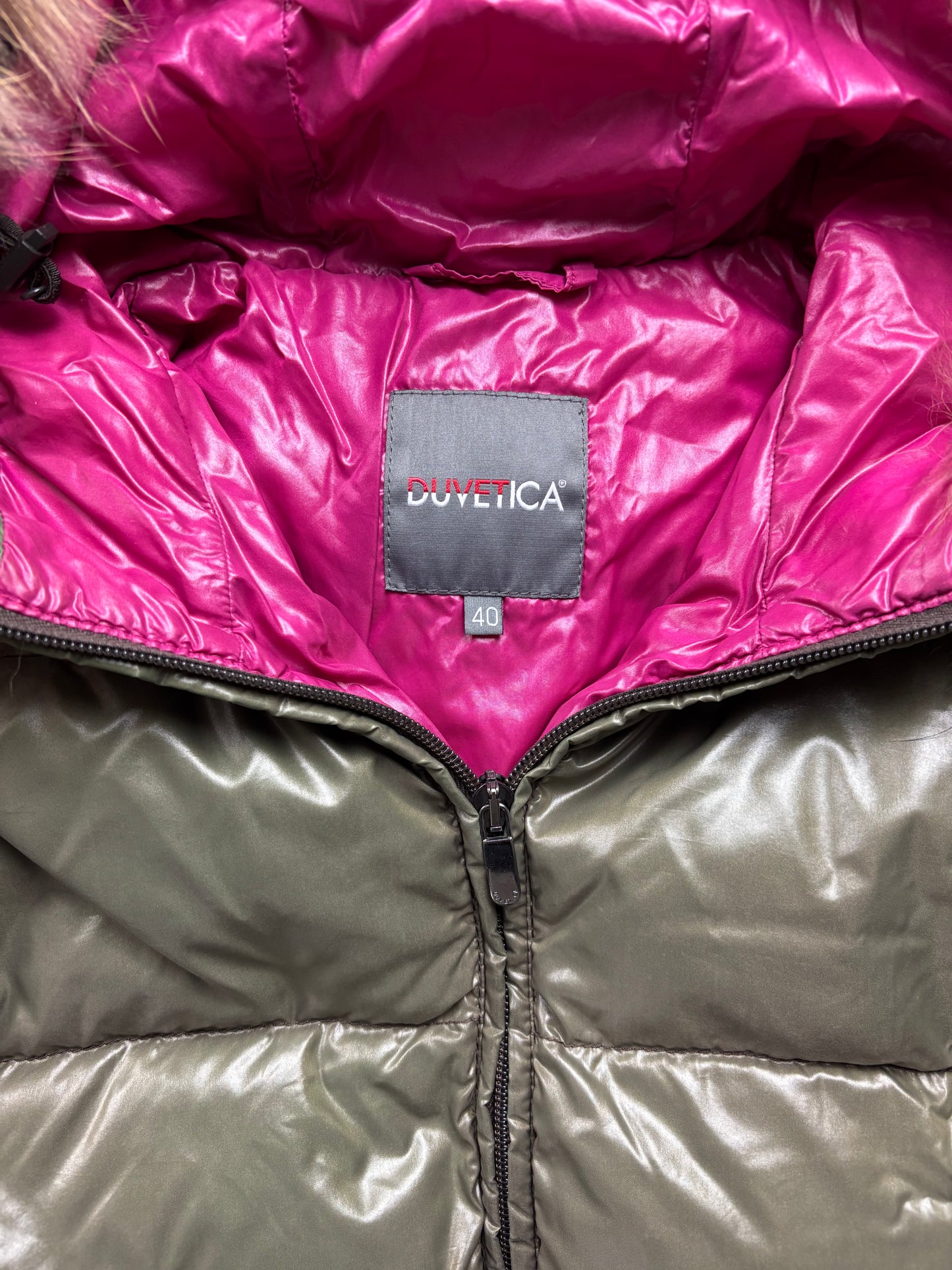 DUVETICA GREEN WOMEN PUFFER JACKET (M)