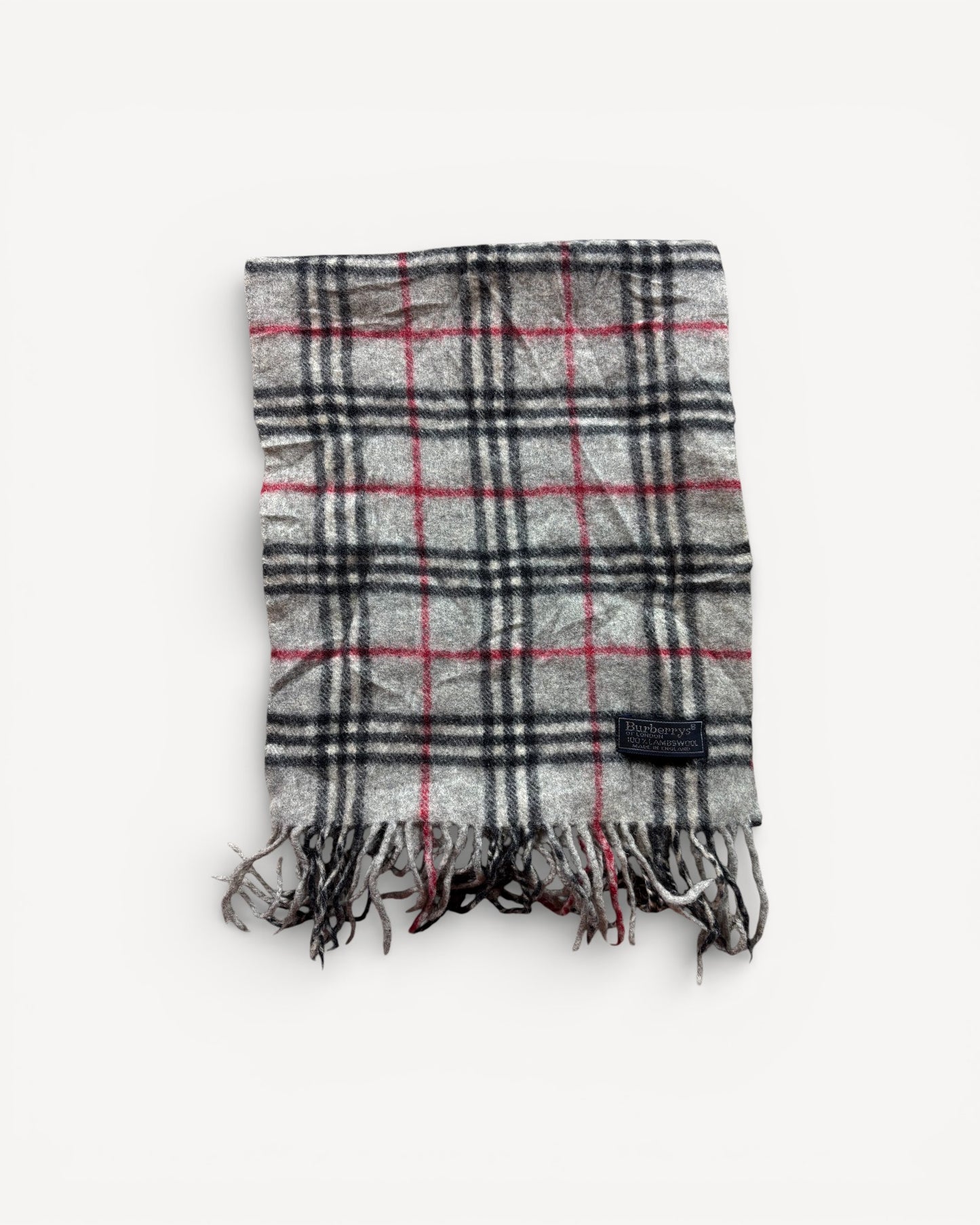 BURBERRY NOVACHECK SCARF LIGHT GREY