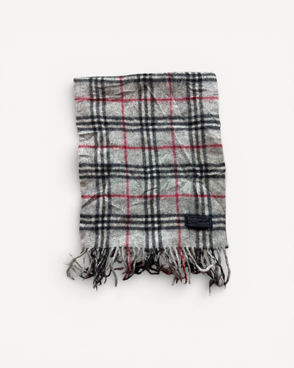 BURBERRY NOVACHECK SCARF LIGHT GREY