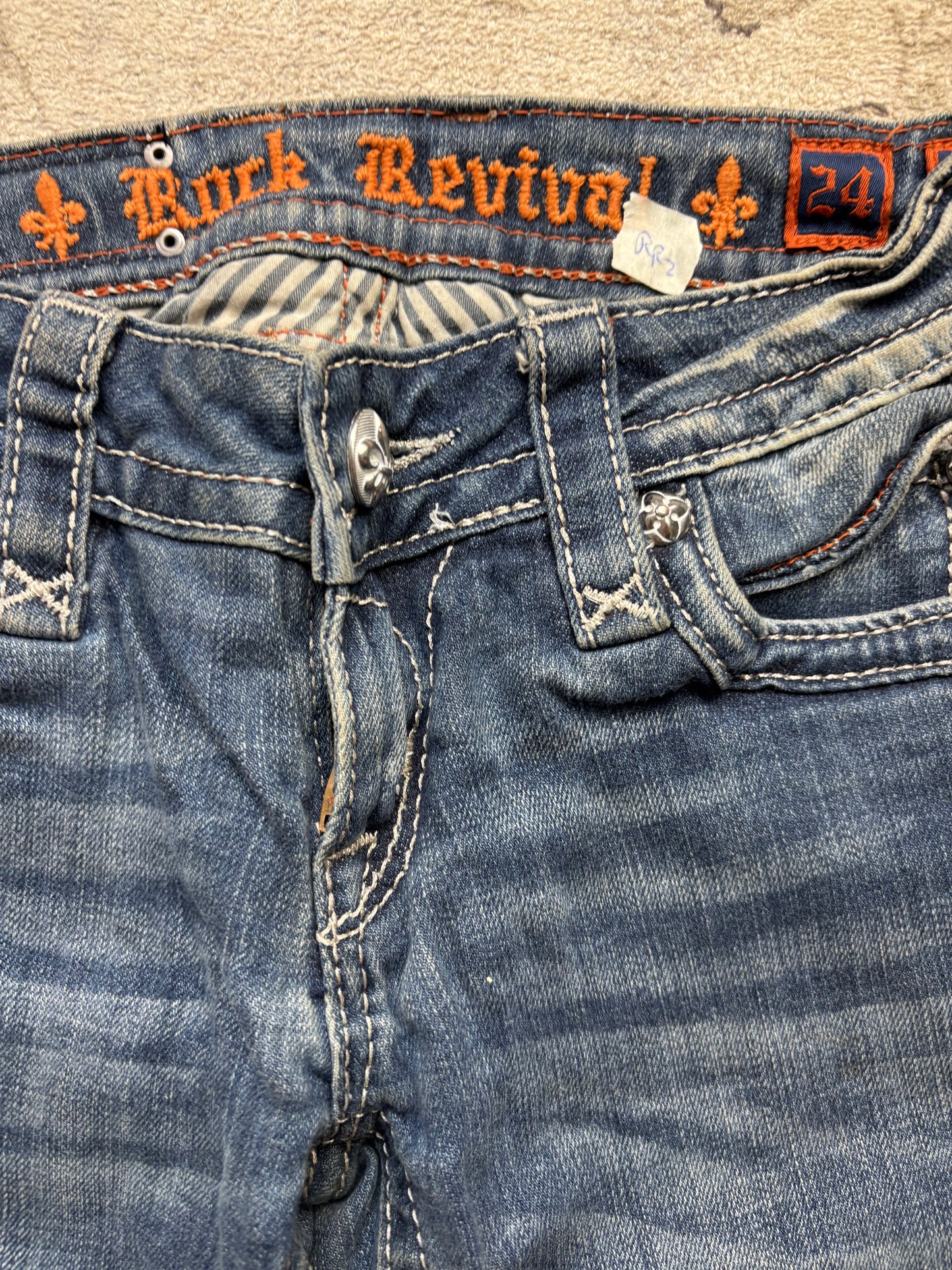 ROCK REVIVAL JEANS W24 L32 #RR2