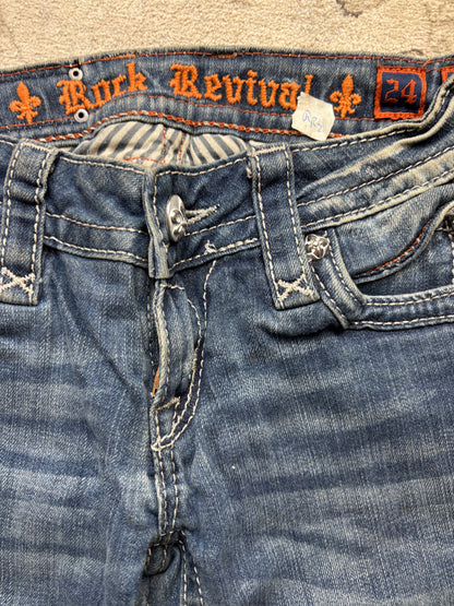 ROCK REVIVAL JEANS W24 L32 #RR2