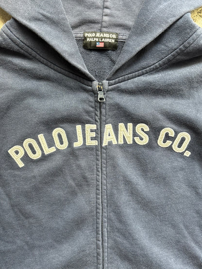RALPH LAUREN NAVY ZIP UP HOODIE (S)