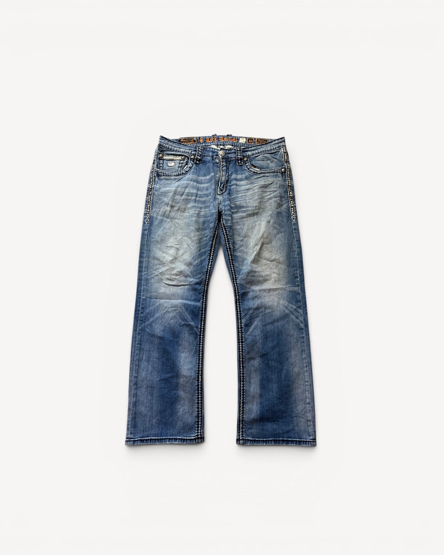 ROCK REVIVAL JEANS W36 L32 #RR52