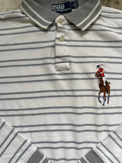 RALPH LAUREN POLO LONGSL. SHIRT STRIPED (L)