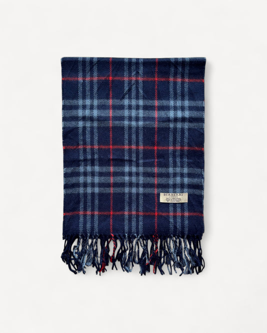 BURBERRY NOVACHECK SCARF NAVY