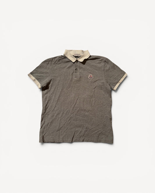 MONCLER GREY POLO SHIRT (M)