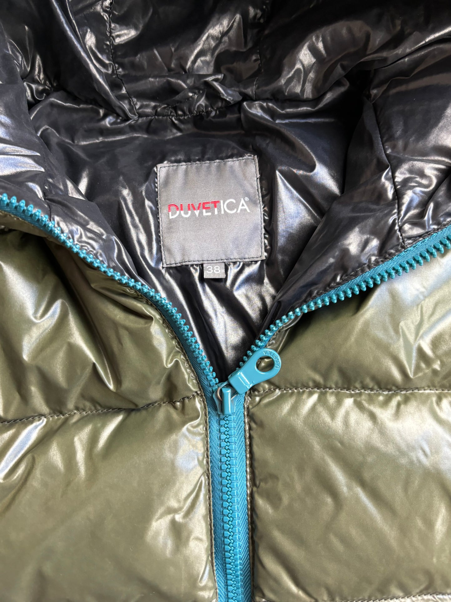 DUVETICA GREEN WOMEN PUFFER JACKET (S)