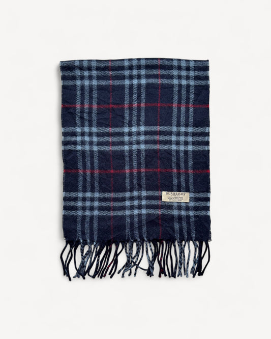 BURBERRY NOVACHECK SCARF NAVY