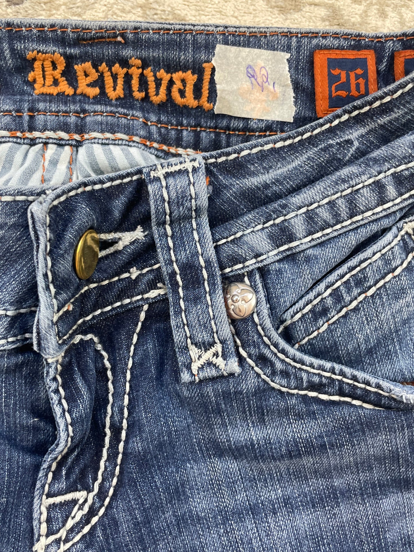 ROCK REVIVAL JEANS W26 L32 #RR1