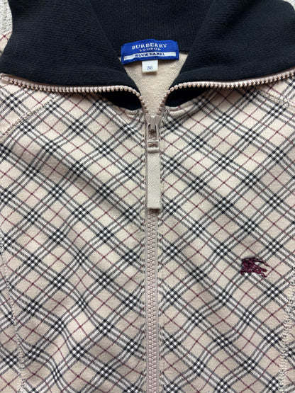 BURBERRY BEIGE NOVACHECK ZIP UP VEST (S)