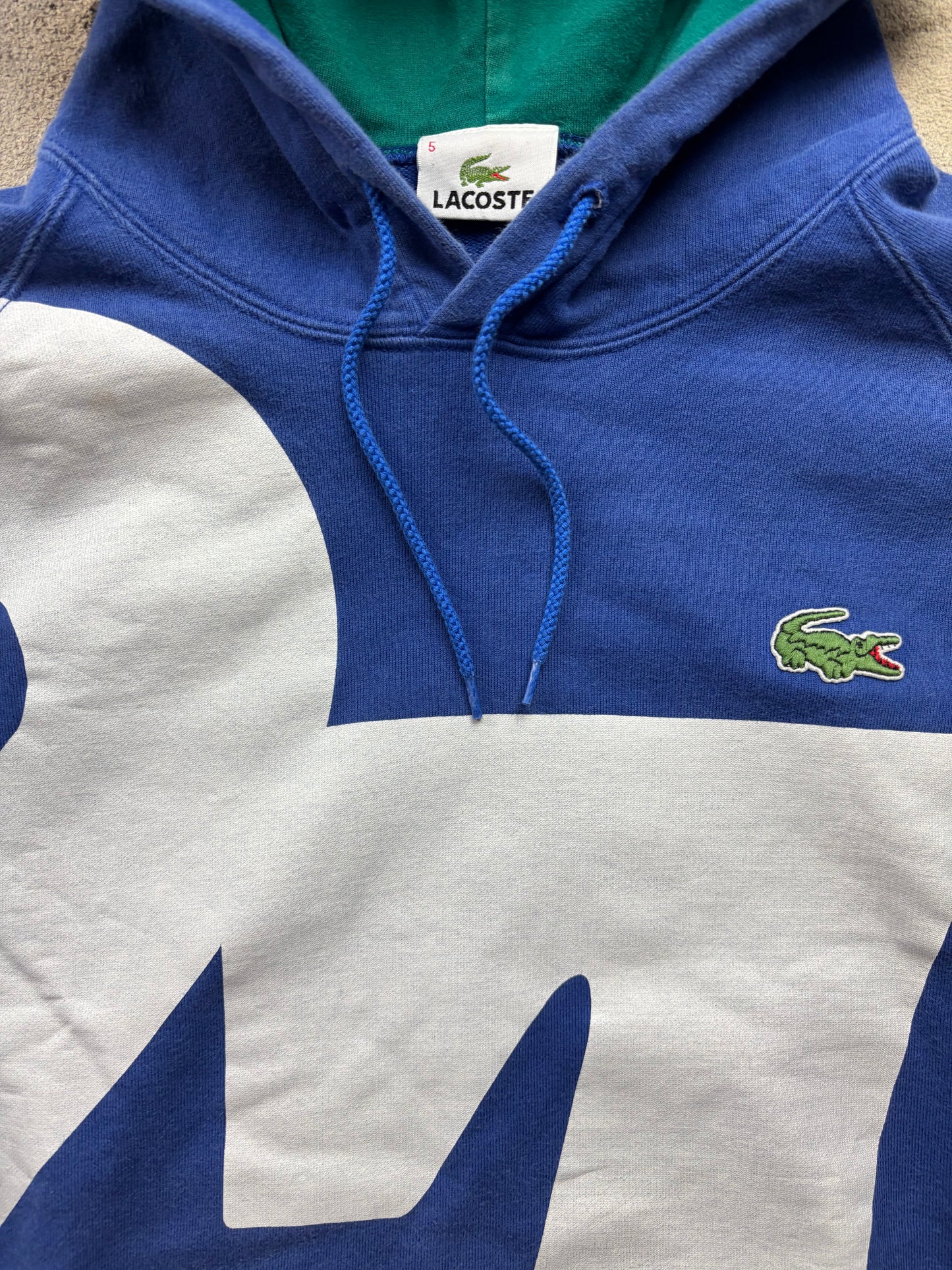 LACOSTE BLUE HOODIE (L)