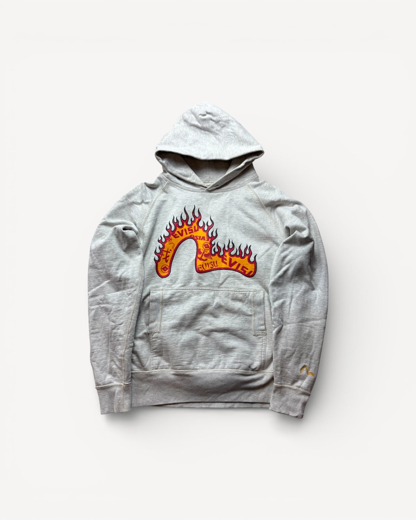 EVISU GREY HOODIE (L)