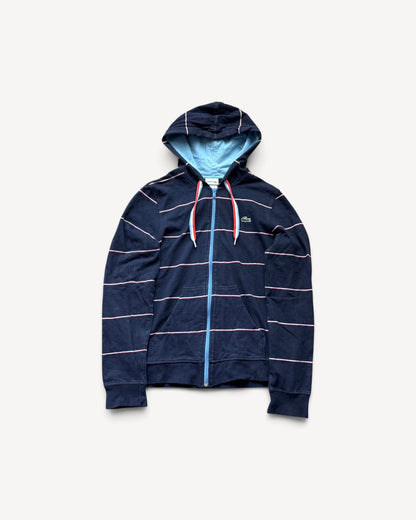 LACOSTE GREY ZIP UP HOODIE (S)