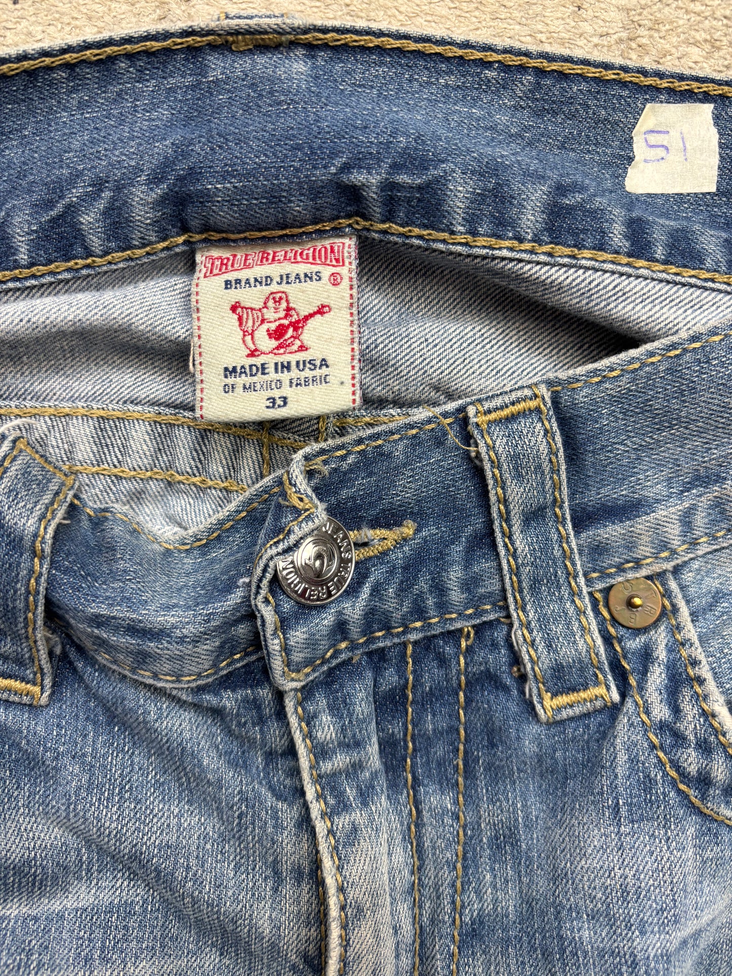 TRUE RELIGION JEANS W33 L34 #TR51