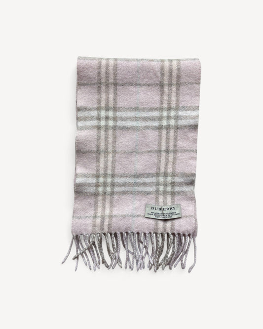 BURBERRY NOVACHECK SCARF PINK