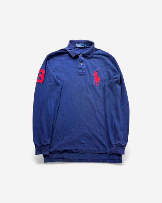 RALPH LAUREN LONGSL. POLO SHIRT NAVY (S)