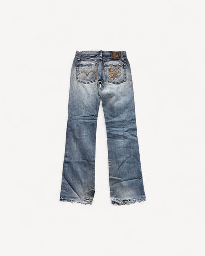 JAPANESE EMBROIDERED DENIM W30 L32 #JAP5