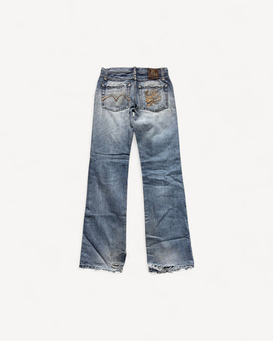 JAPANESE EMBROIDERED DENIM W30 L32 #JAP5