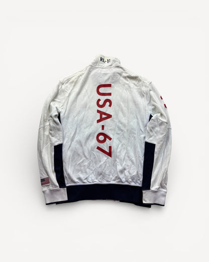 RALPH LAUREN USA ZIP UP HOODIE (L)