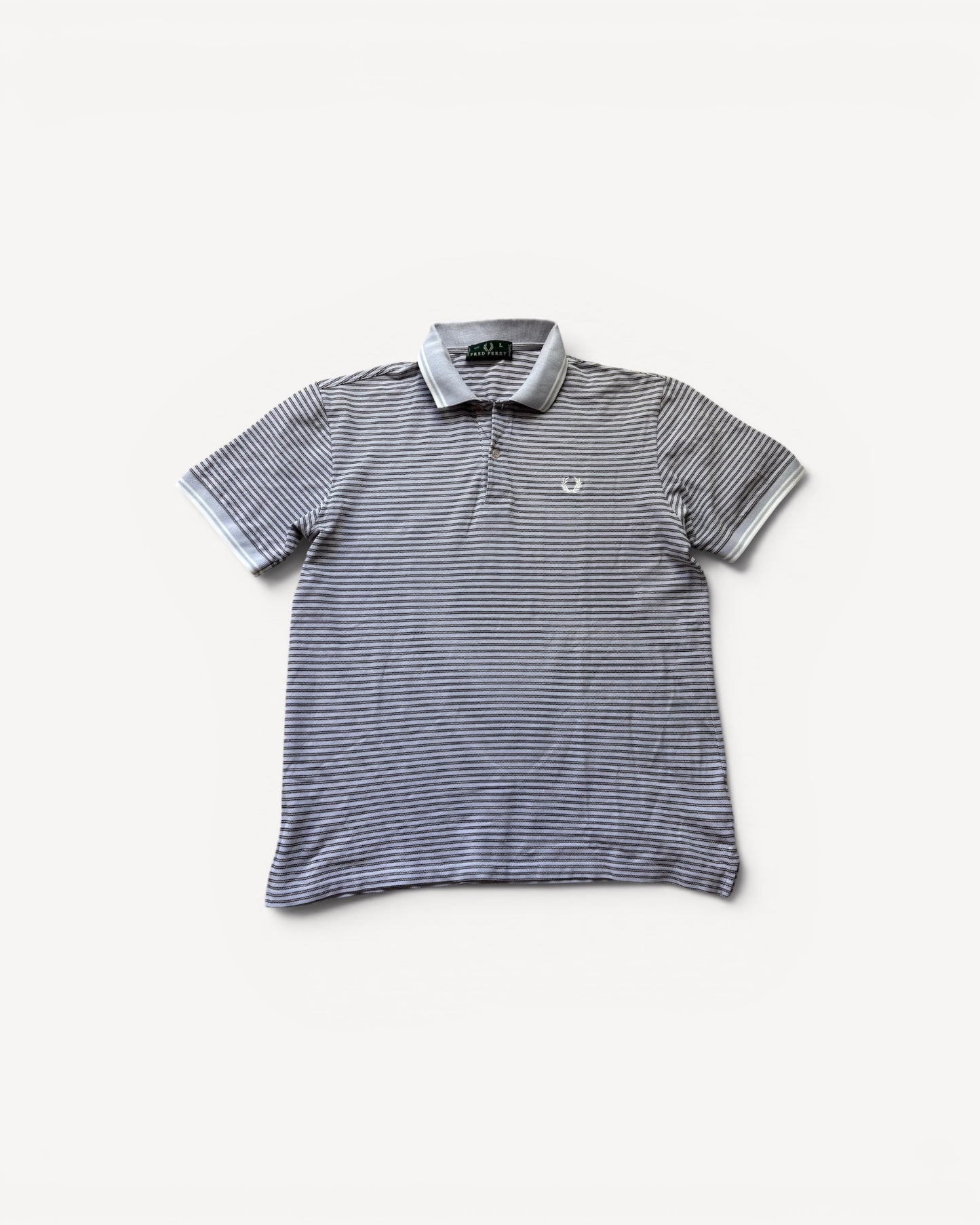 FRED PERRY POLO SHIRT STRIPED (L)