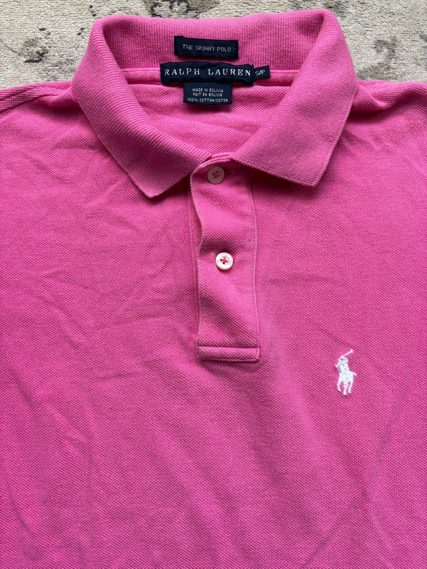 RALPH LAUREN POLO SHIRT PINK (XS)