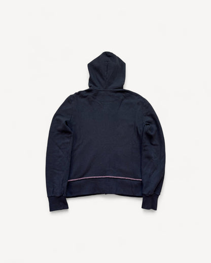 BURBERRY BLACK ZIP UP HOODIE (S)