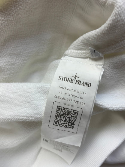STONE ISLAND WHITE HOODIE (L)