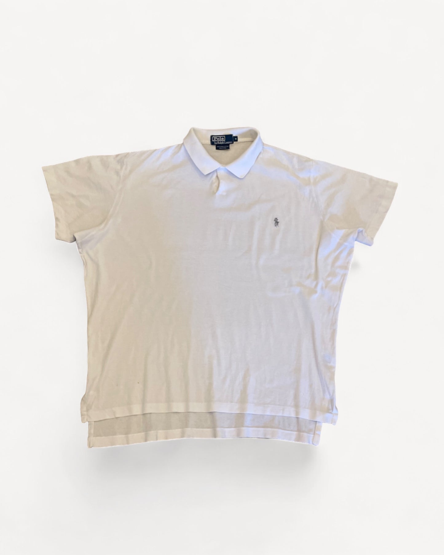 RALPH LAUREN POLO SHIRT WHITE (M)