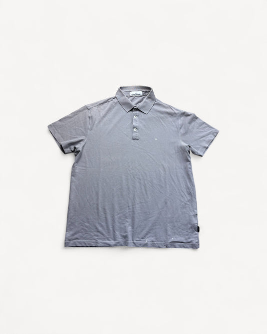 STONE ISLAND GREY POLO SHIRT (XL)