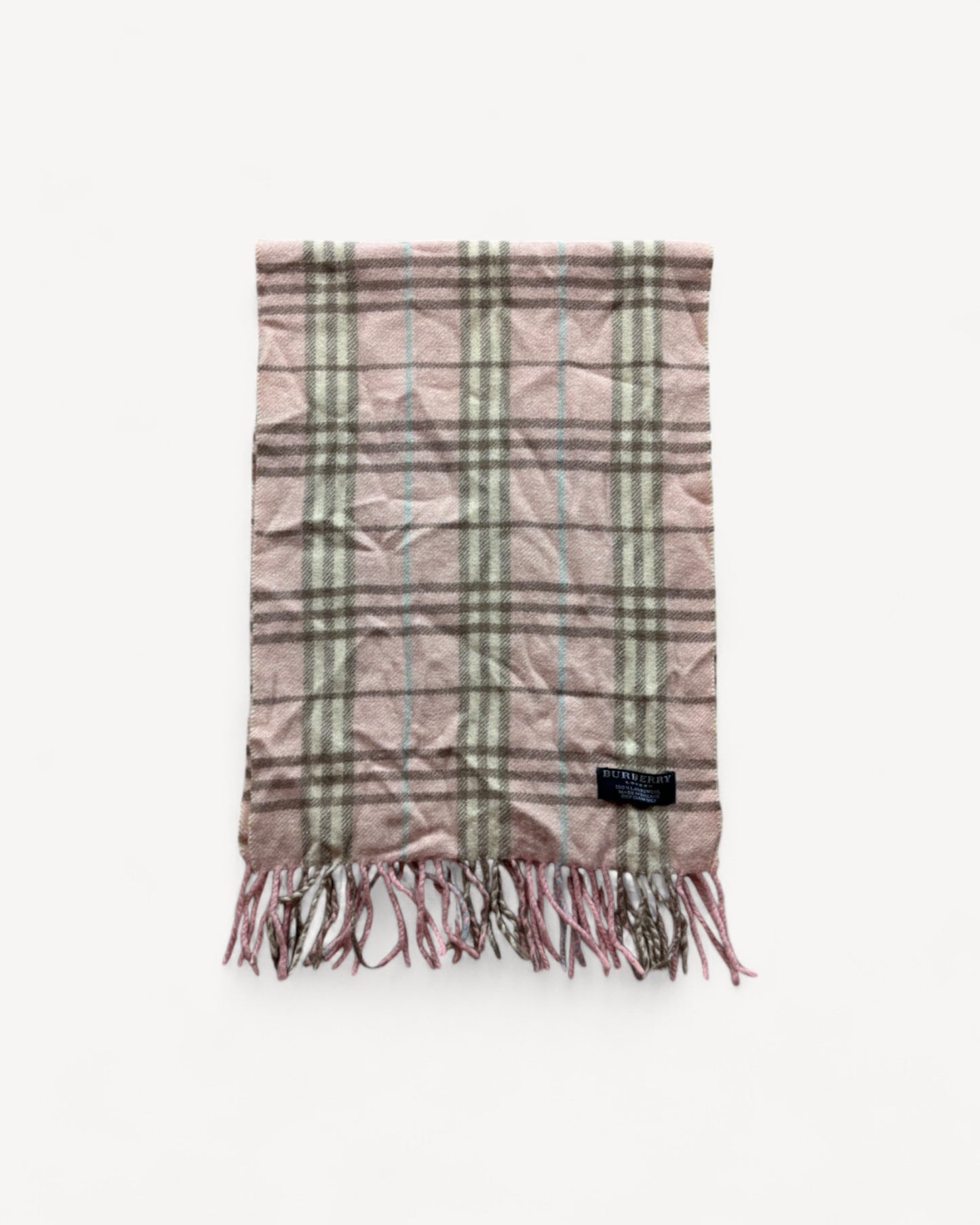 BURBERRY NOVACHECK SCARF PINK