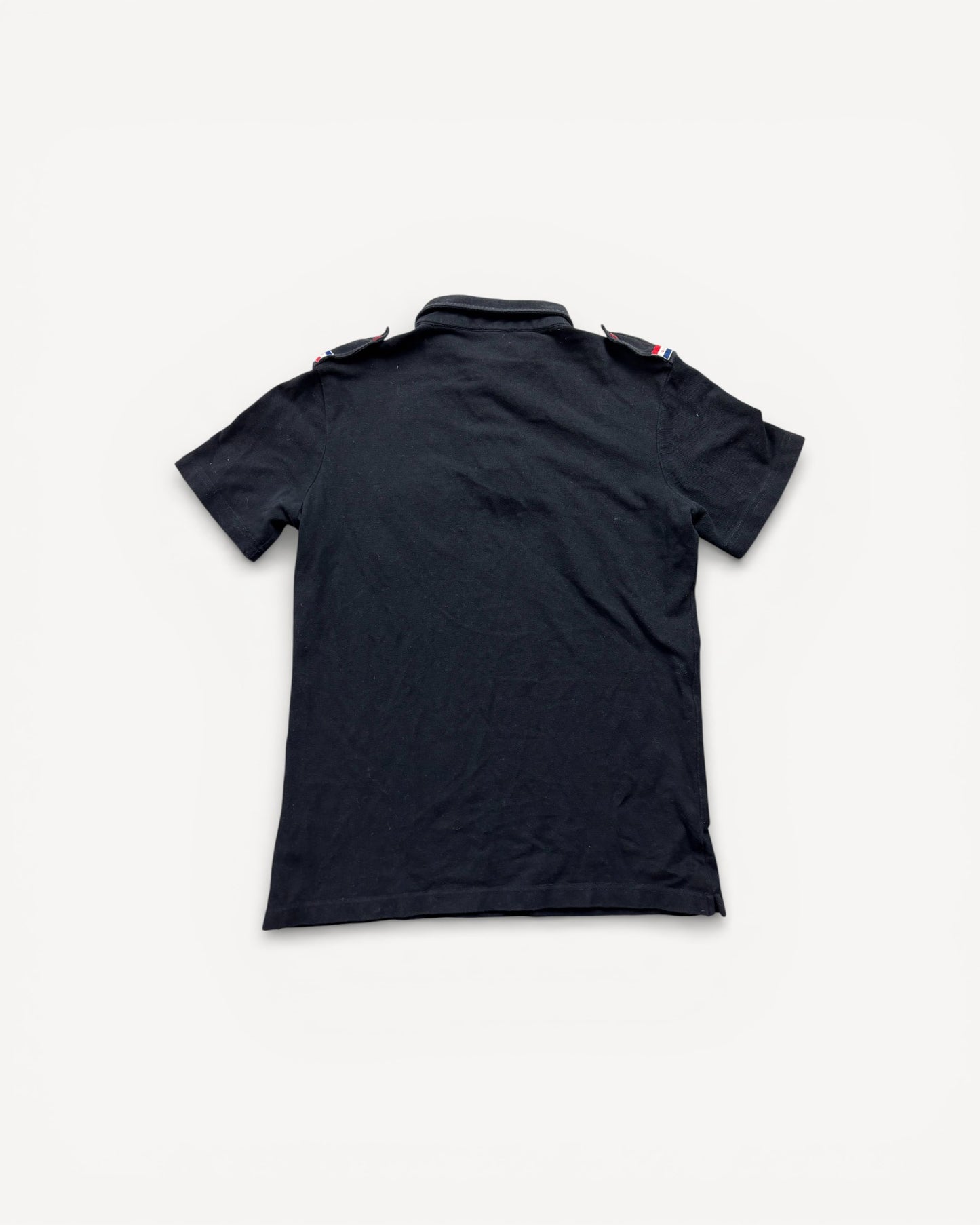 MONCLER BLACK POLO SHIRT (M)