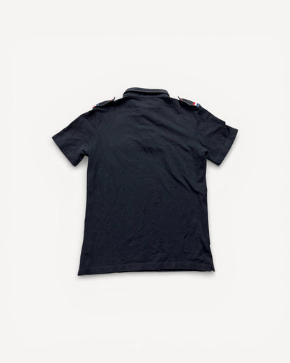 MONCLER BLACK POLO SHIRT (M)