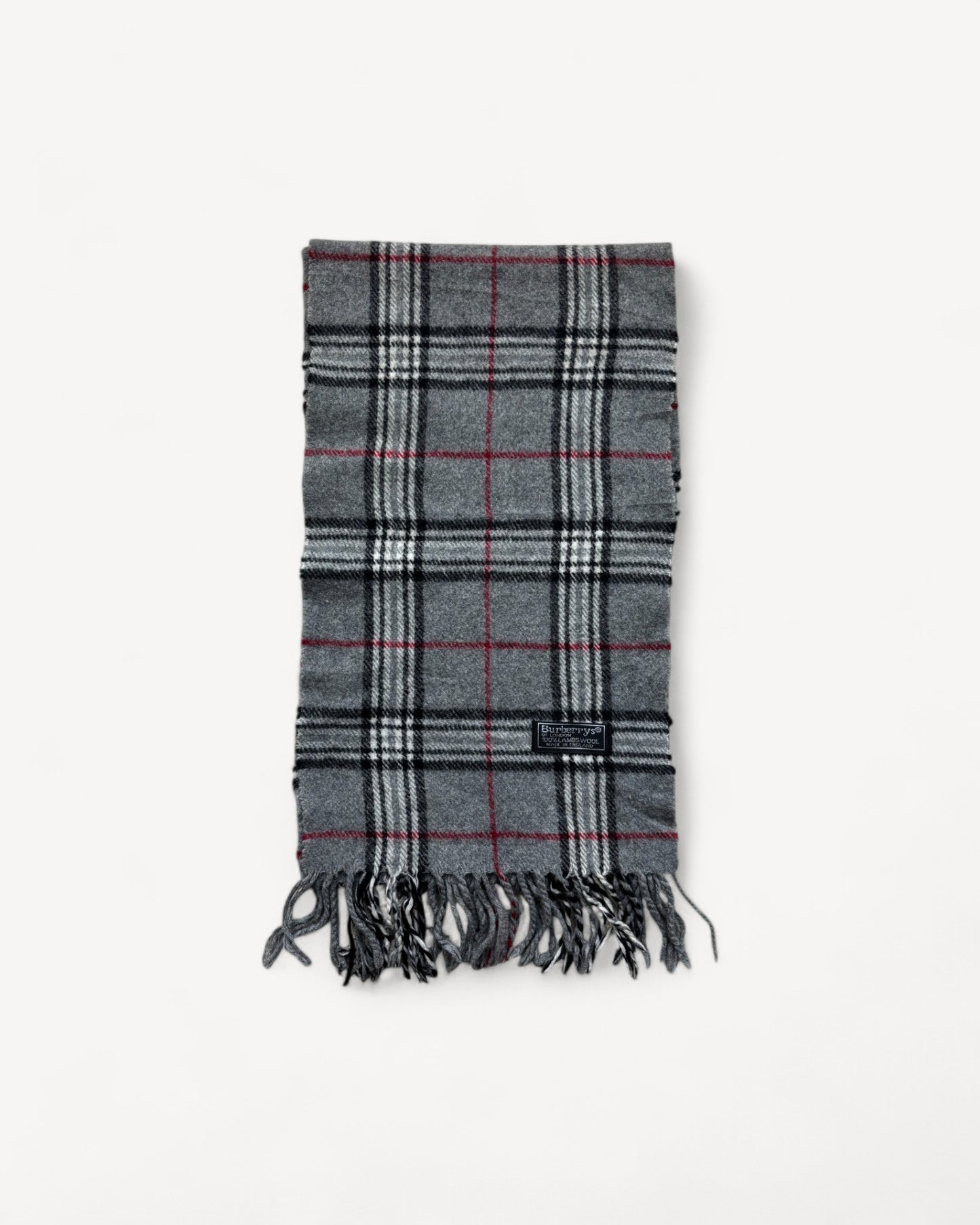 BURBERRY NOVACHECK SCARF GREY