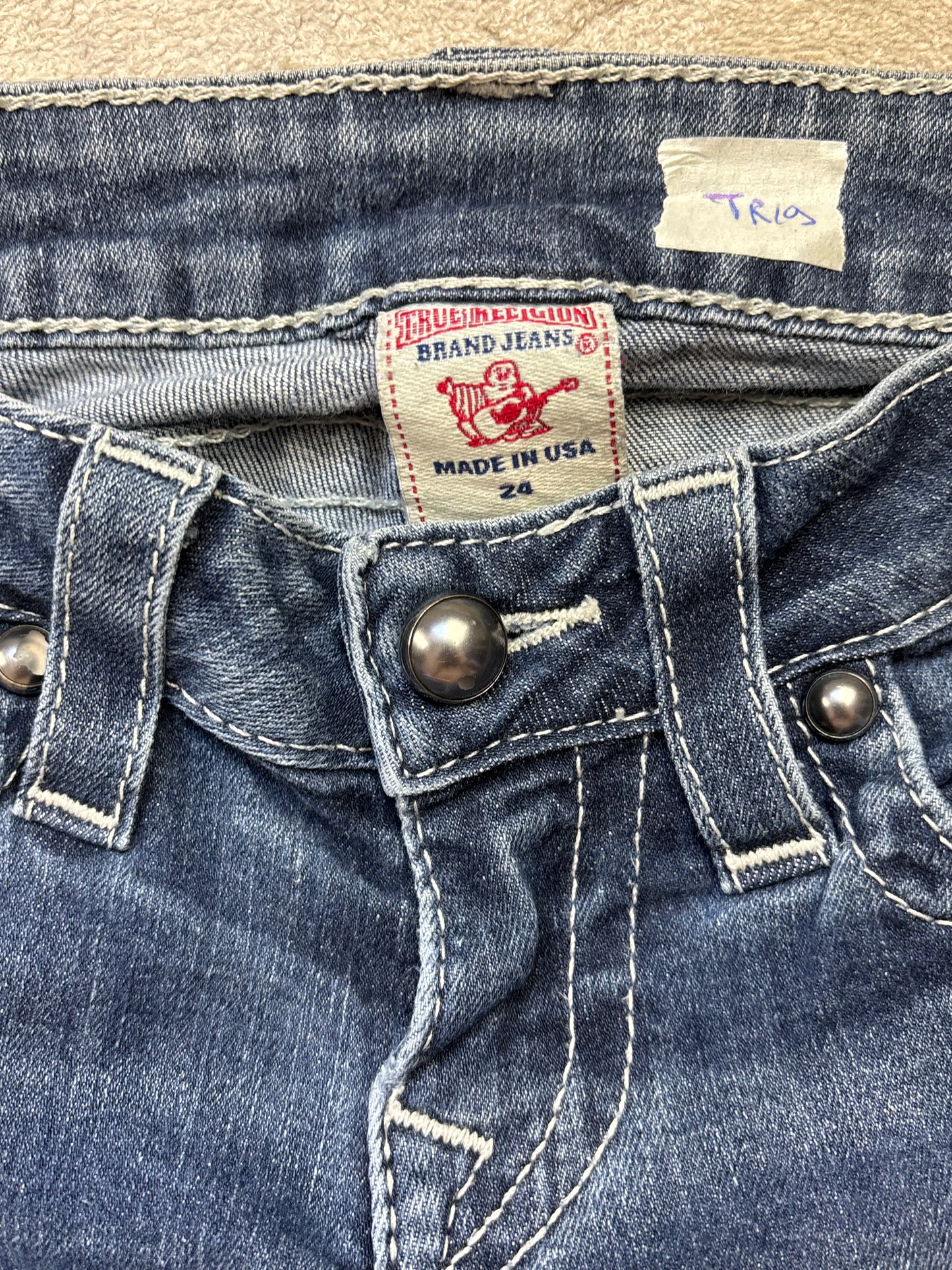 TRUE RELIGION JEANS W24 L32 #TR19