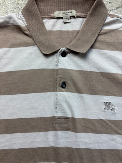 BURBERRY STRIPED POLO SHIRT (M)