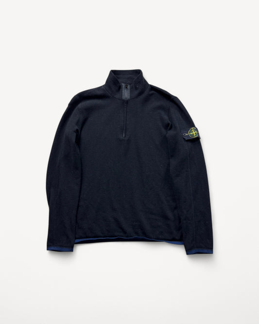 STONE ISLAND HALF ZIP UP KNIT (M)