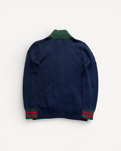 RALPH LAUREN NAVY ZIP UP KNIT (S)