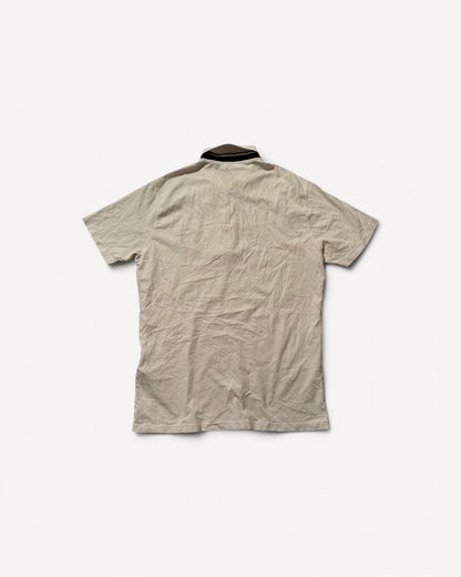 STONE ISLAND WHITE POLO SHIRT (L)
