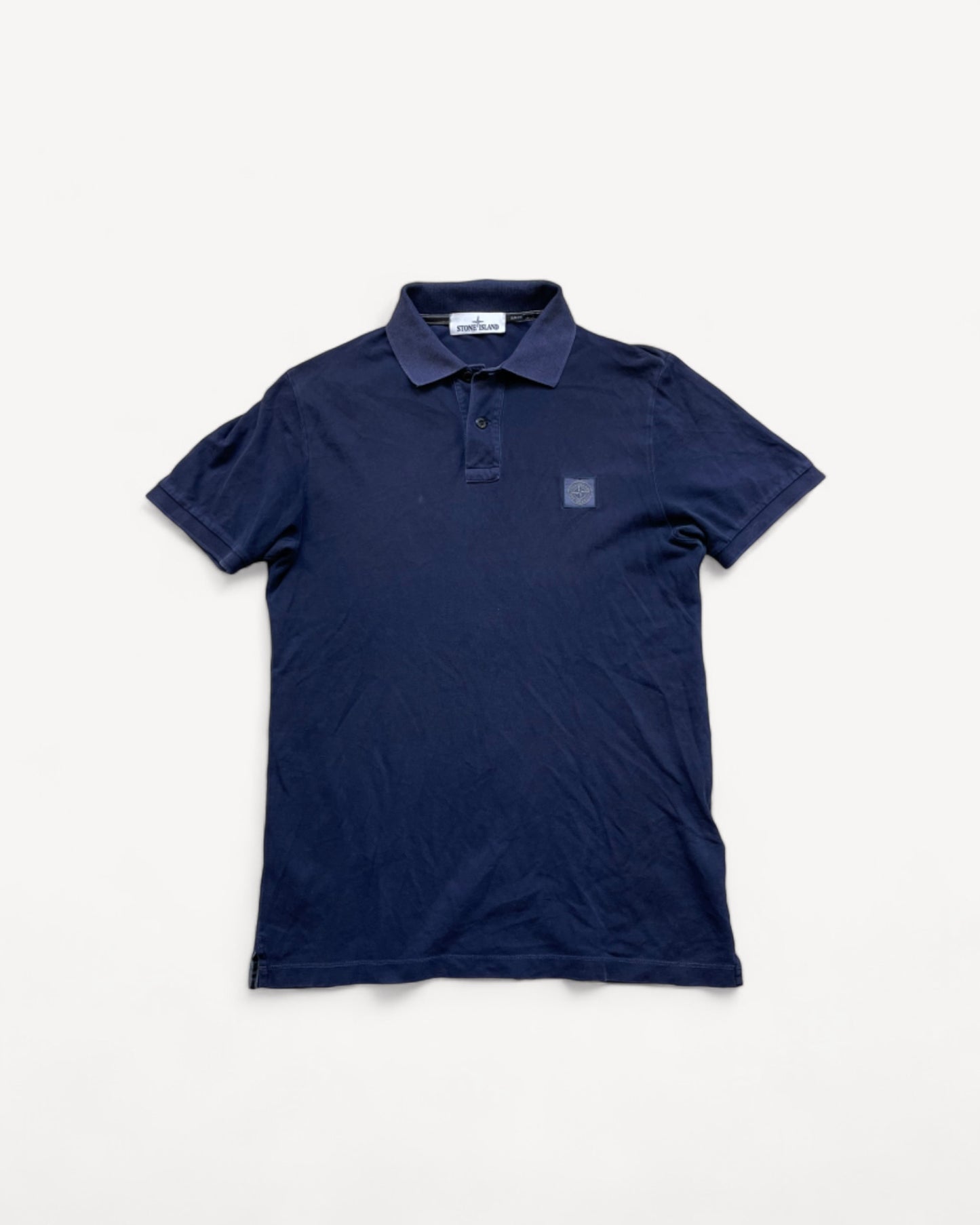 STONE ISLAND NAVY POLO SHIRT (L)