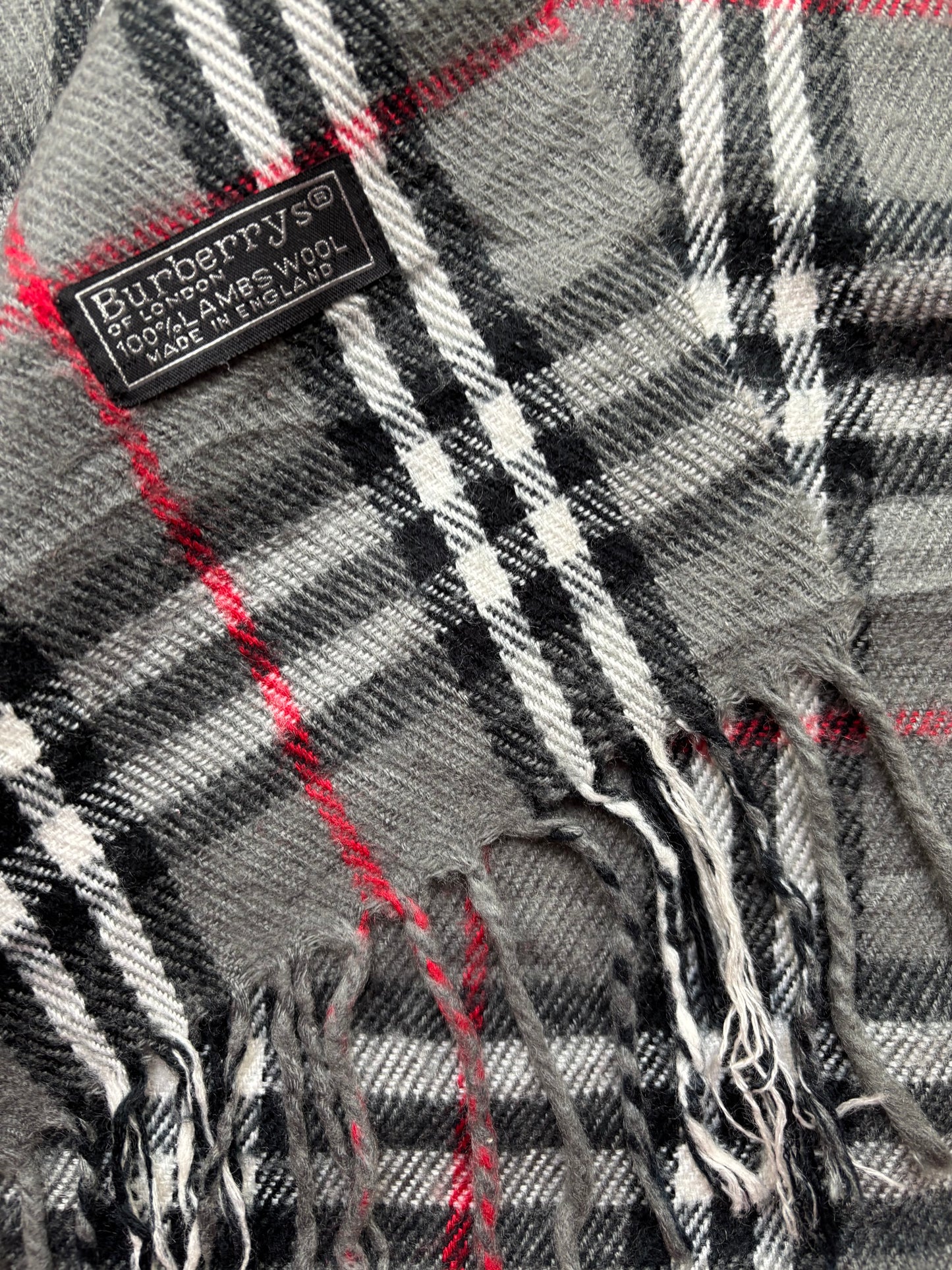 BURBERRY NOVACHECK SCARF GREY