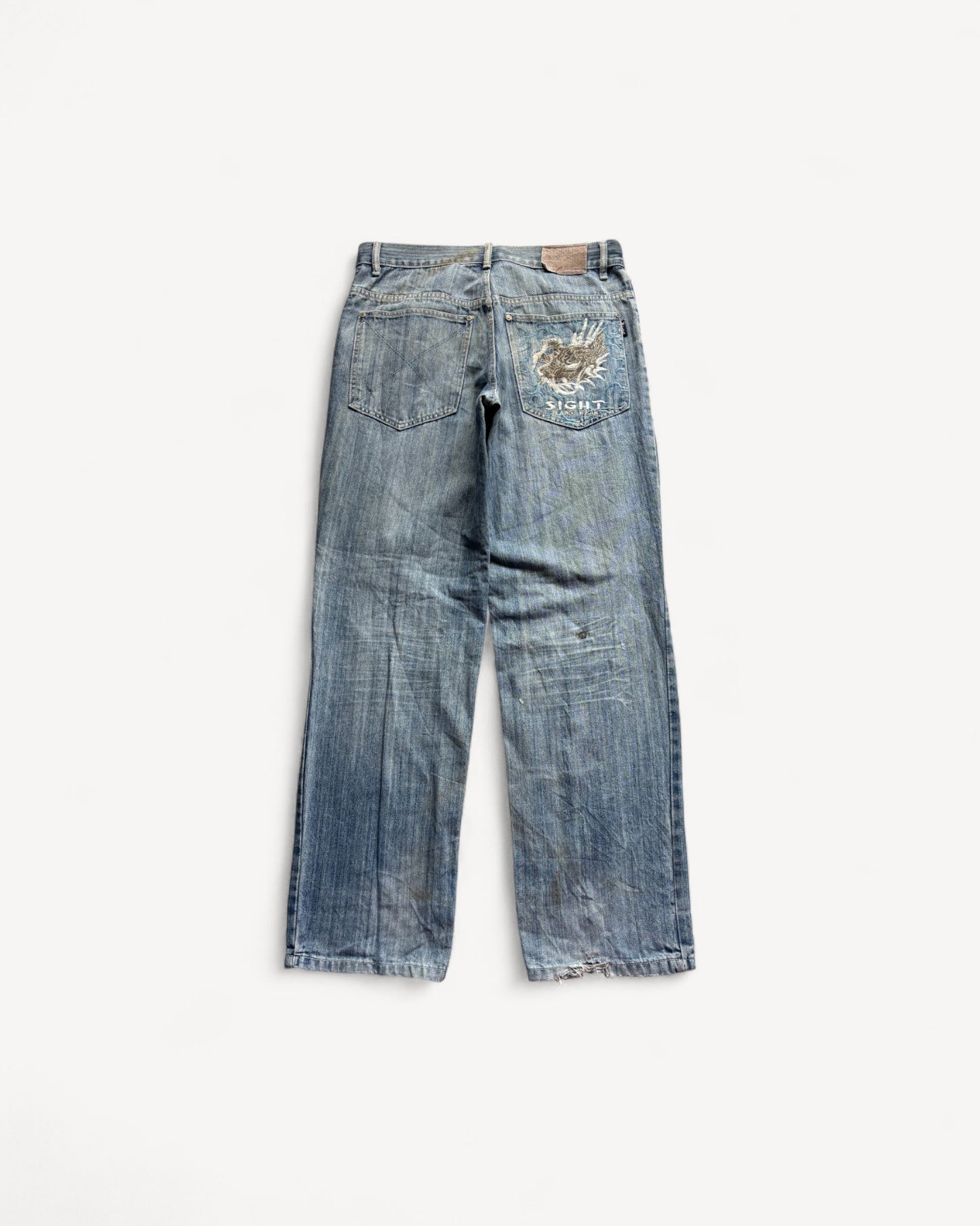JAPANESE EMBROIDERED DENIM W34 L32 #JAP9