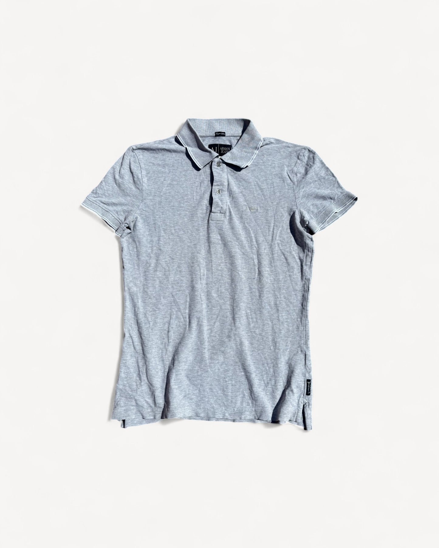 ARMANI GREY POLO SHIRT (M)