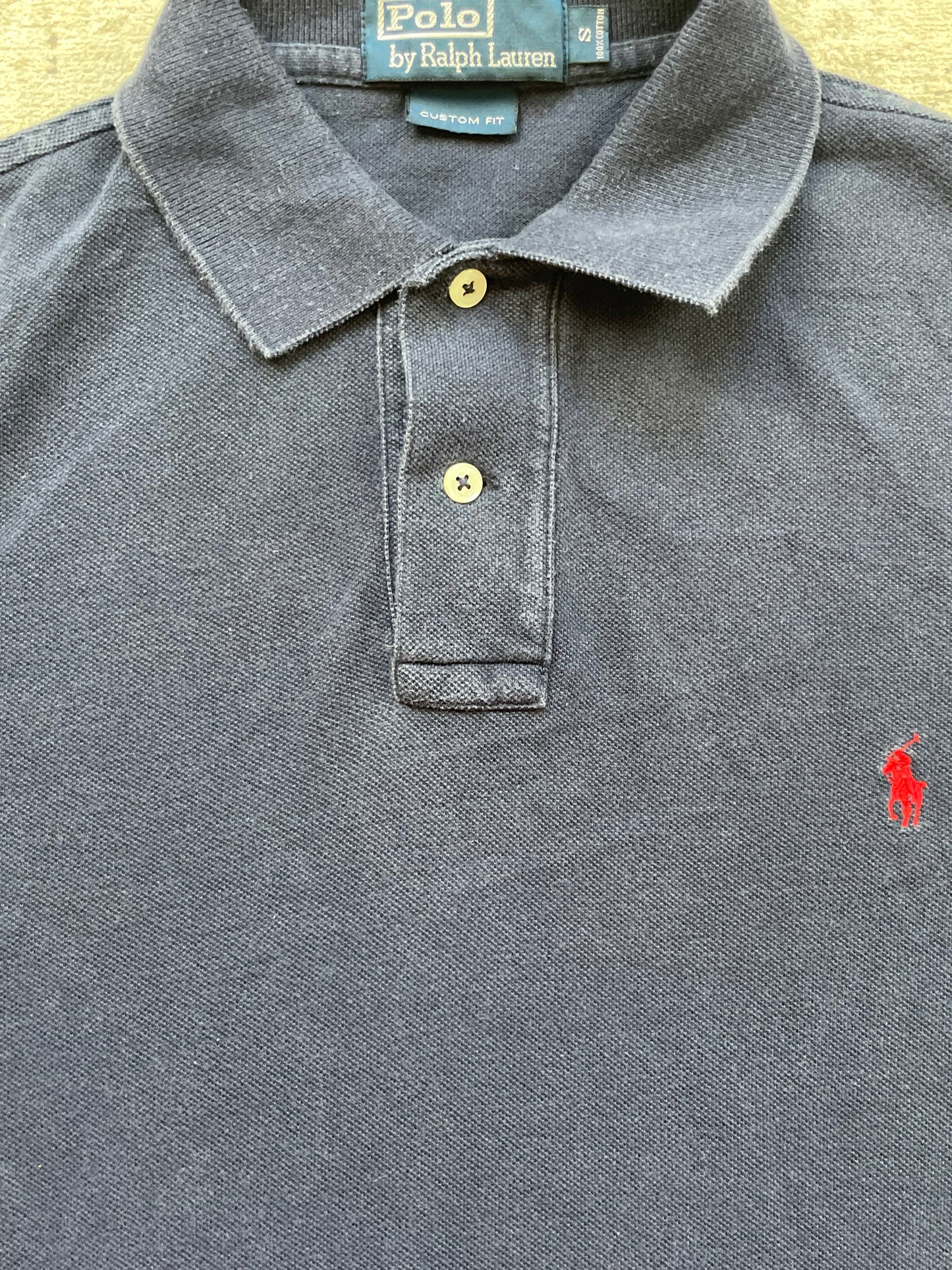 RALPH LAUREN LONGSL. POLO SHIRT NAVY (S)