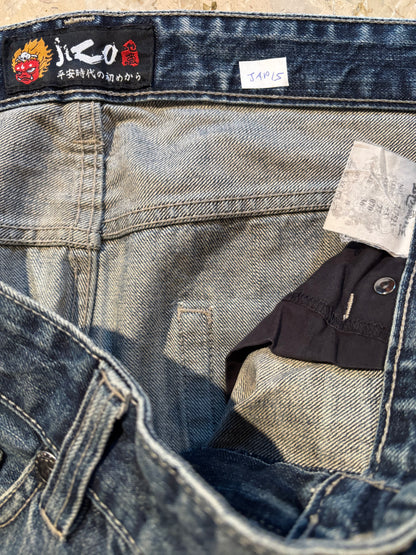 JAPANESE EMBROIDERED DENIM W36 L32 #JAP15