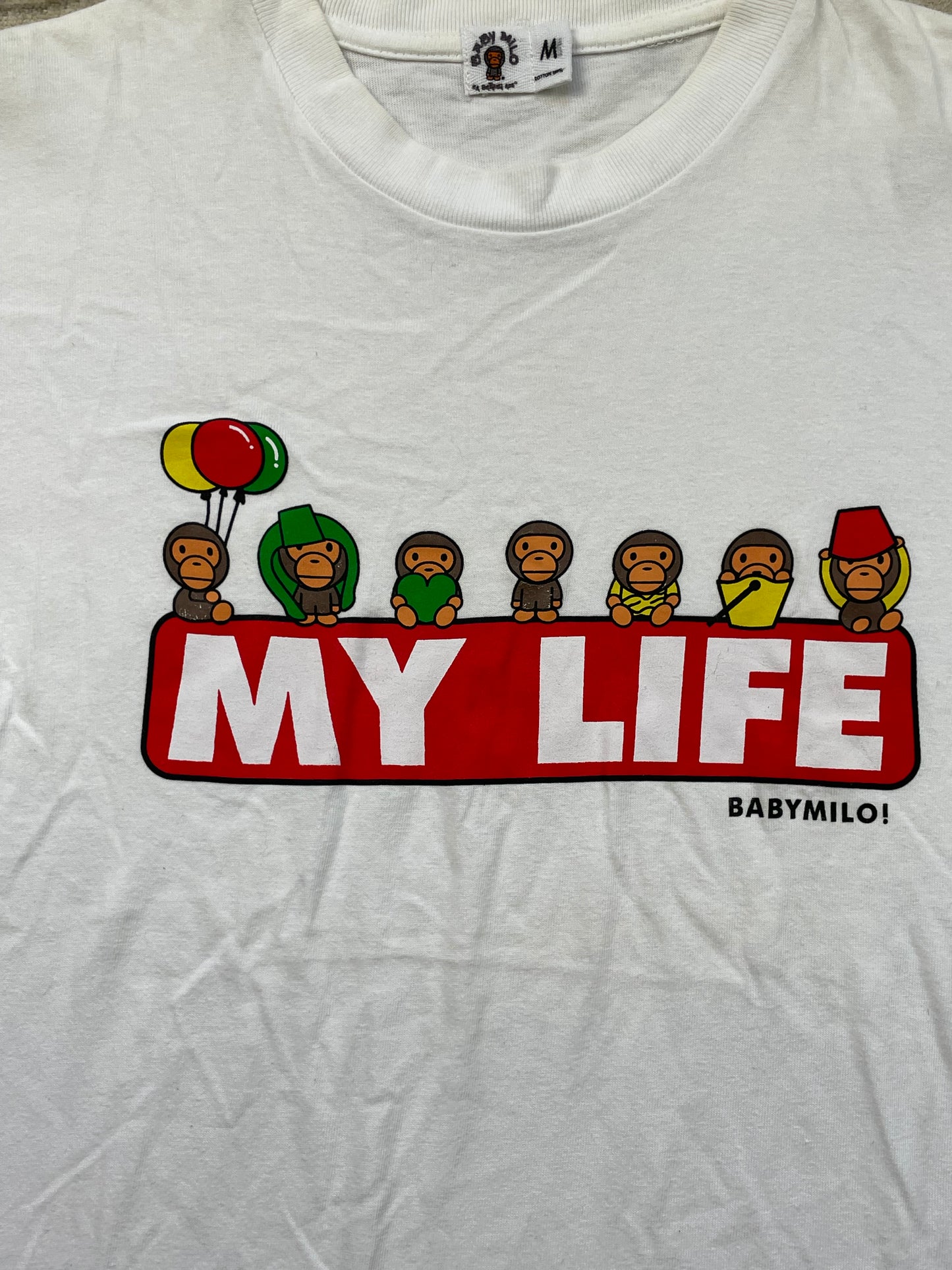 BAPE BABYMILO WHITE T-SHIRT (M)