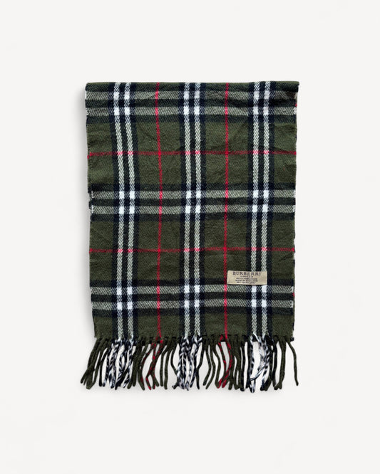 BURBERRY NOVACHECK SCARF GREEN