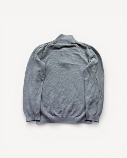 RALPH LAUREN GREY HALF ZIP UP KNIT (M)