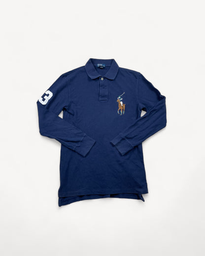 RALPH LAUREN POLO LONGSL. SHIRT NAVY (S)