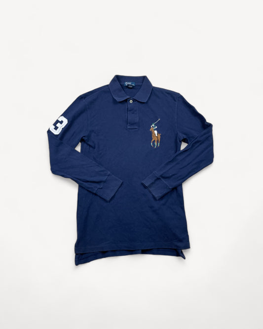 RALPH LAUREN POLO LONGSL. SHIRT NAVY (S)