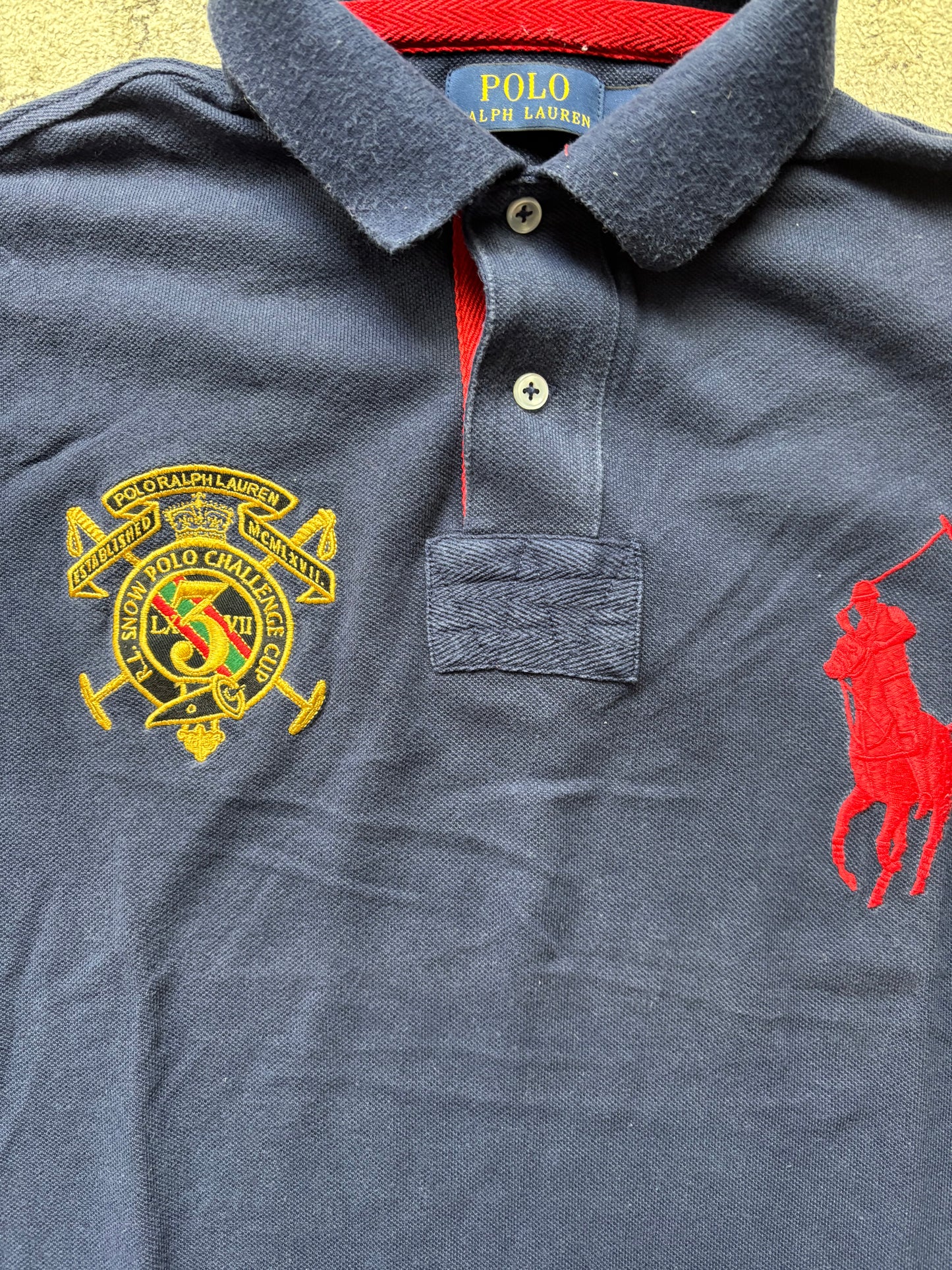 RALPH LAUREN POLO SHIRT NAVY (L)